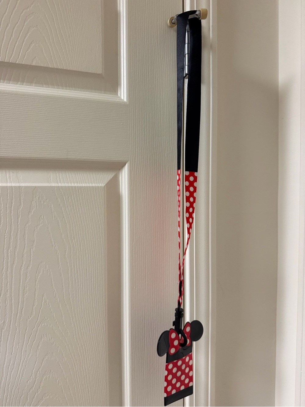 Disney Polka Dot Red and Black Lanyard